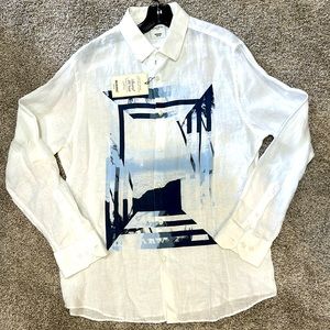 Murano Slim Fit Linen Button Down